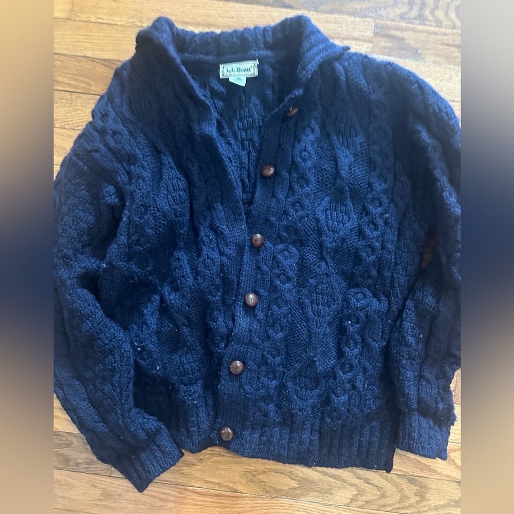 Vintage LL bean large made in Ireland 100% wool cardigan